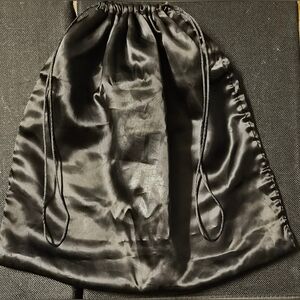 YSL Saint Laurent Black Satin Dust Bag 16.5x15 Thick Lined Large Handbag Cover